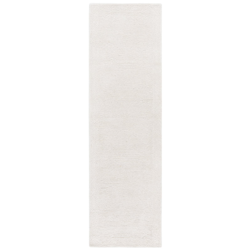 Rodeo Drive Hand Tufted 20% Cotton/80% Wool Geometric Shapes Area Rug in Ivory, Runner 2'3" x 8'