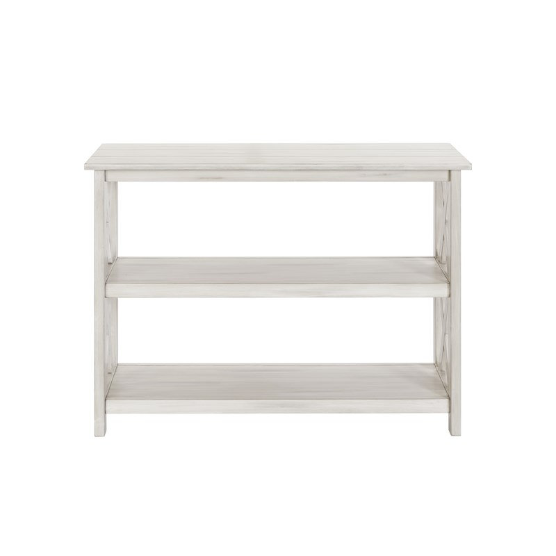 Table de vestibule de style campagne contemporaine blanc antique Pembre