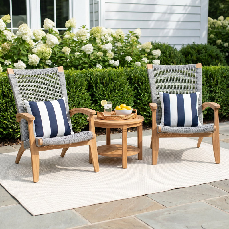 Watkins 2 - Person Teak Adirondack Outdoor Seating Group