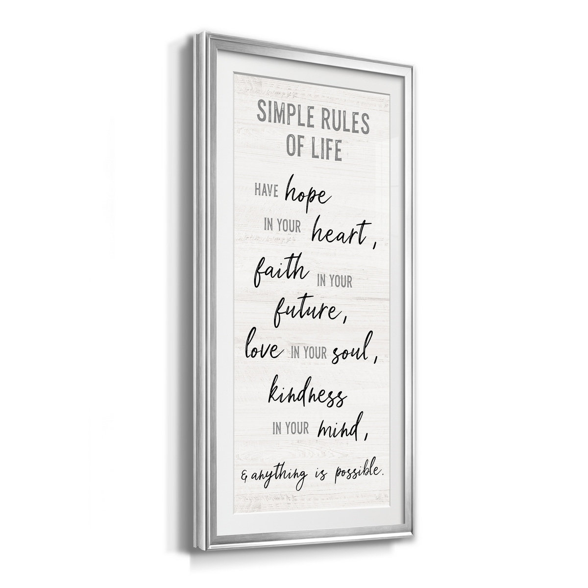 Wexford Home Simple Rules Of Life - Impression - Wayfair Canada