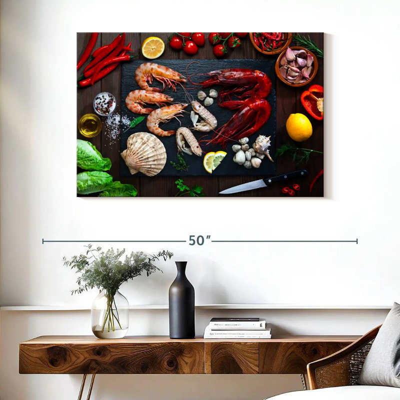Yarlin cuisine des fruits de mer, H 26 po x l 39 po