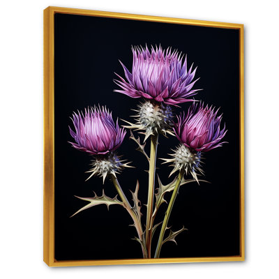 «Black Thistle Flowers I - Thistle», art mural