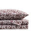 Drap de couleur rouille surdimensionné pour grand lit 4 pièces 100% flanelle de coton surdimensionné pour matelas de 18 po pré-rétréci avec des draps plats 2 taies d'oreiller lavables à la machine