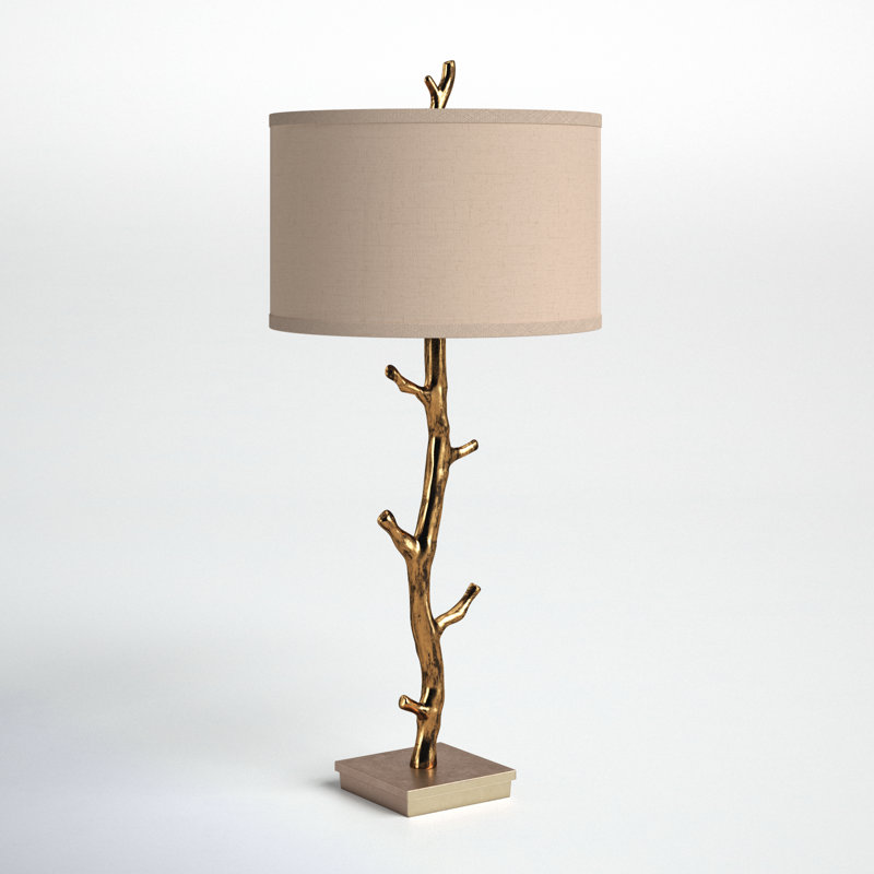 Hallie Table Lamp Lamp, Plated Antiqued Gold, Ivory