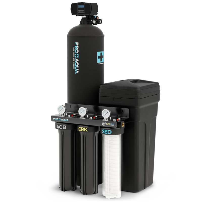 Système de filtration d'eau PRO + AQUA PRO-E-S55E pour toute la maison avec adoucissement de l'eau à 55 000 grains