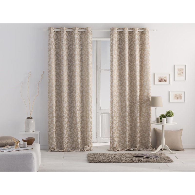 Lassiter Room Darkening Curtain Single Panel, Pink, 200 x 260 cm