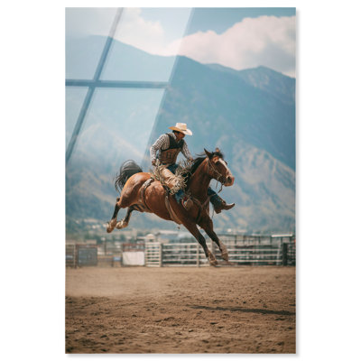 Bronc Rider Print by Oliver Gal