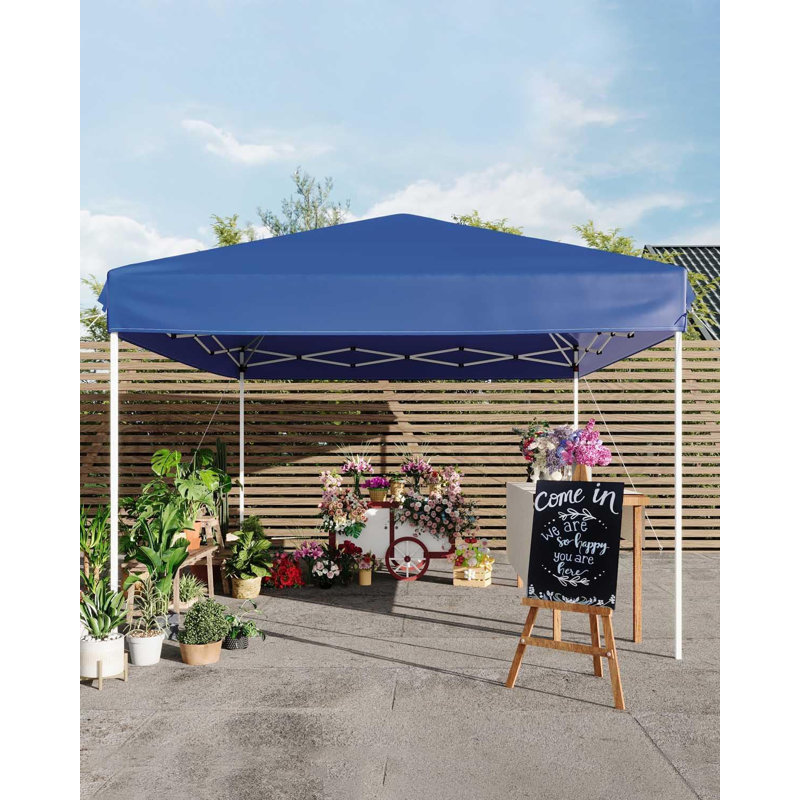 Hobbylane 210D Cover Retractable Patio Awning, blue
