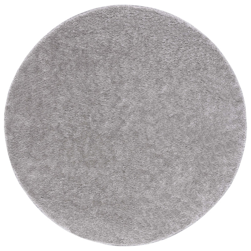 Vespera Tahoe Shag Performance Solid Color Rug, Round 6'7"