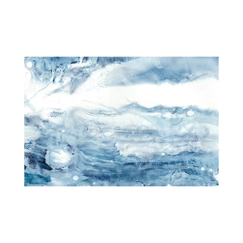 "Indigo Tides III" par Ethan Harper, reproduction d’art, Toile tendue, Pas de tapis, H 32 po x l 48 po x 1,5 po