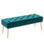 Banc polyvalent en velours capitonné avec pieds en métal doré Aghvarth -320106688