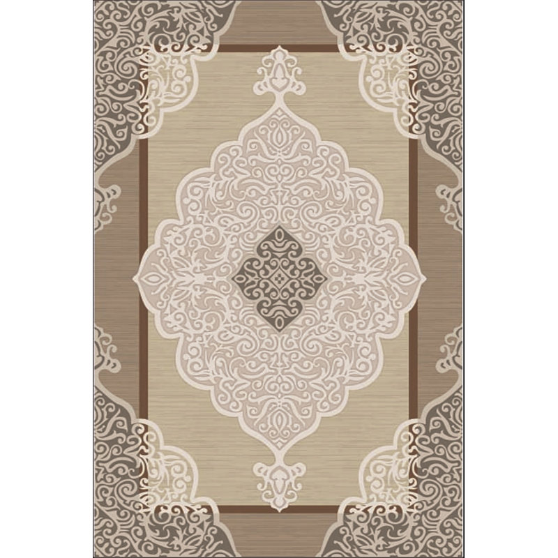 Luxurious Velvet Area Rug, 5.2 x 7.5 ft | 100% Velvet Fabric, 100% Cotton Sole, 0.4 in Pile Height | Antibacterial, Non-Slip, Machine Washable | Elegant 3D Digital Print, Perfect for Living Room & Bedroom Décor