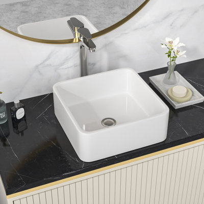 Lavabo de salle de bain vasque 15 po 