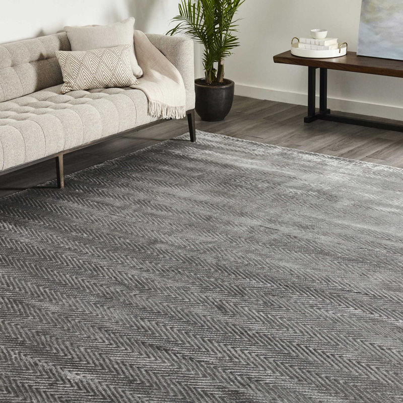 Chevelle Area Rug in Charcoal, Rectangle 5' x 8'