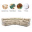 Canapé modulaire inclinable manuel en faux cuir 119 po Menifee-2137882940