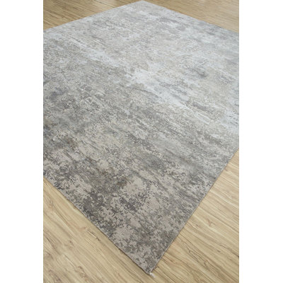 Contemporary One-of-a-Kind Rectangle 5'8" X 8' Hand Knotted Area Rug