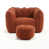 Chenille rouge / brun