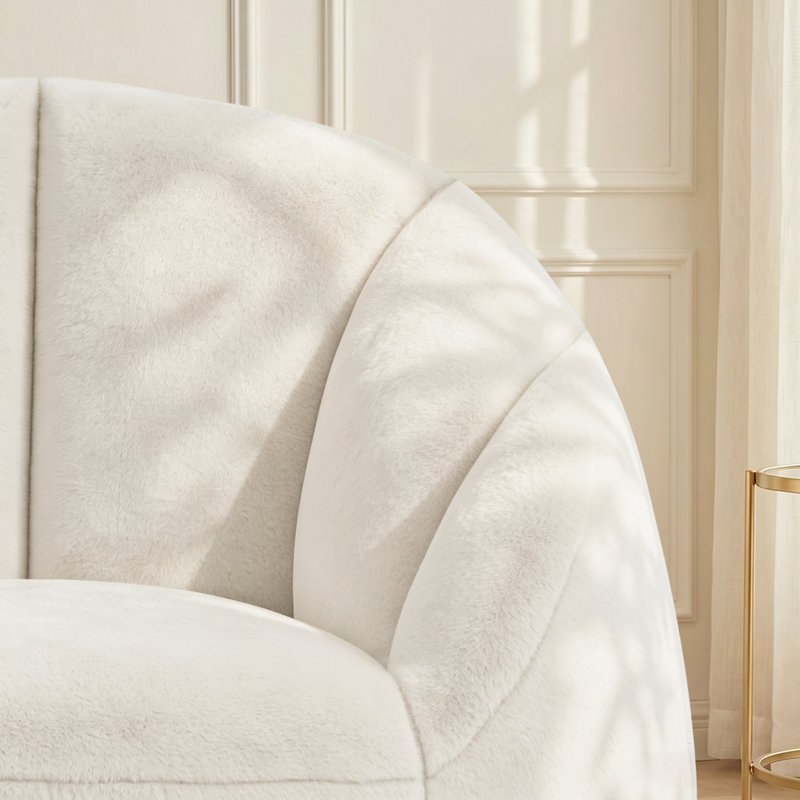 Fauteuil à billes surdimensionné en microfibre avec repose-pieds, Beige