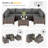 6 - Person Modular Patio Conversation Set with Cushions-835928990