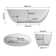 65" x 30" Freestanding Tub  Solid Surface Stone Resin Soaking Bathtub