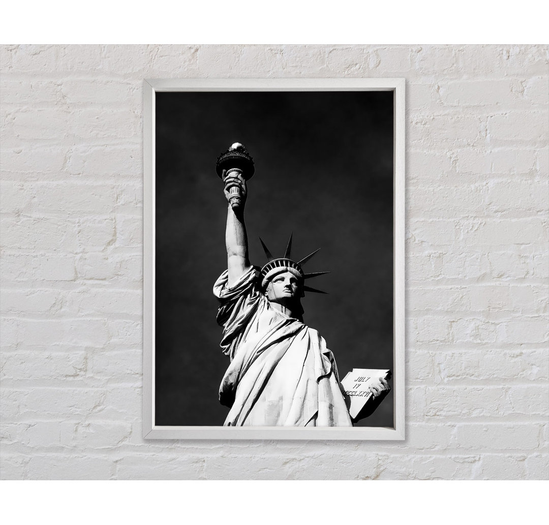 Nyc Statue Of Liberty - Einzelner Bilderrahmen Kunstdrucke auf Leinwand