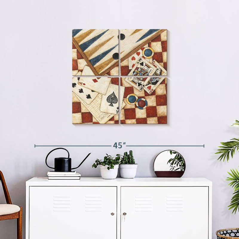 Senne poker rétro, H 26 po x l 26 po