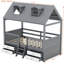 Structure de lit simple en bois-464687752