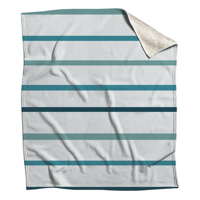 Blue White Stripes Blankets