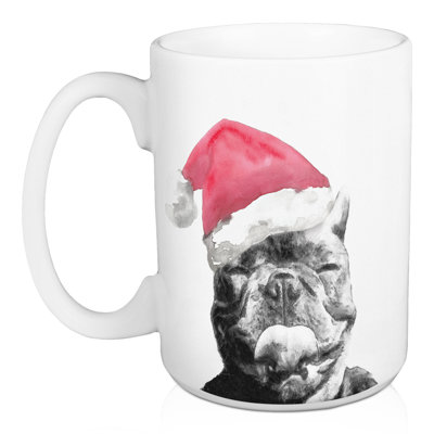 Grande tasse à café santa pup Boyle