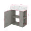 Meuble-lavabo mural moderne 21,6 po, armoire de rangement avec rangement à droite et porte à fermeture en douceur
