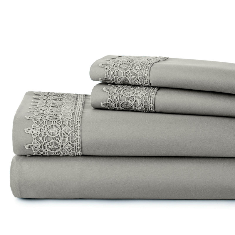 Ensemble de draps en microfibre Jaquil, Gris acier, Simple