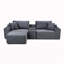 Canapé-lit avec repose-pieds mobile, aucun assemblage requis-451572800