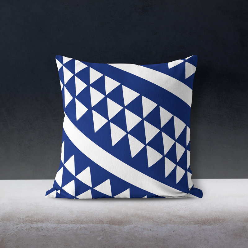 Housse de coussin d'extérieur carré et insert, Bleu marine, L 15 po x H 15 po