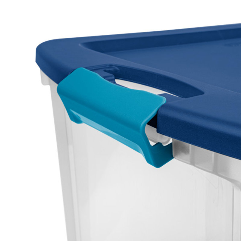 Loquet et porte 12 gallons Sterilite, Bleu / Blanc, 106 Quart, 12-Pack