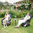 Simle 7-Piece Outdoor Seating Group PE Wicker Swivel Glider Chair With Cushions And Side Table-110925340-110925341