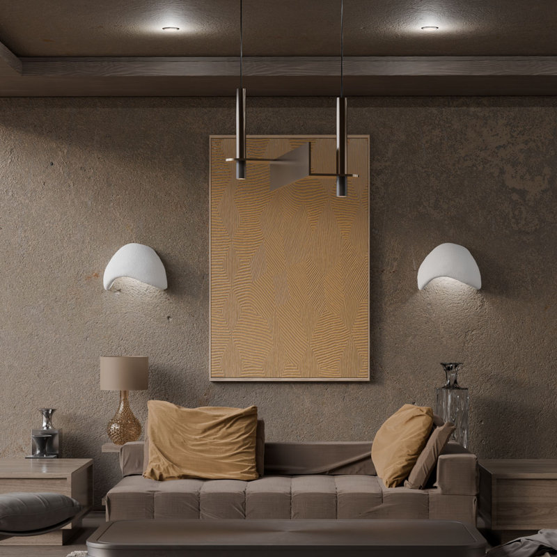 Modern Wall Lamp Set (2 Pieces), White, 13.8 x 6.7 x 9.4 inches | Durable Polymeric Composite Body, E14 Socket (Max 40W) | Elegant Design for Living Room, Bedroom & Hallway, IP20 Rated for Indoor Use