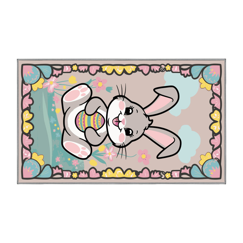 The Holiday Aisle® Easter Spring Holiday Rug, Rectangle 2' x 3'