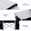 Table de cuisine de camping - Aluminium avec pare-brise et 3 armoires pour la fête dans la cour arrière, rangement pour barbecue et pique-nique, fête