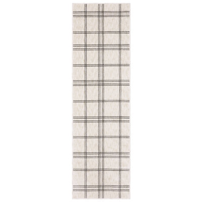 Harlow Geometric Lines Beige/ Black Area Rug