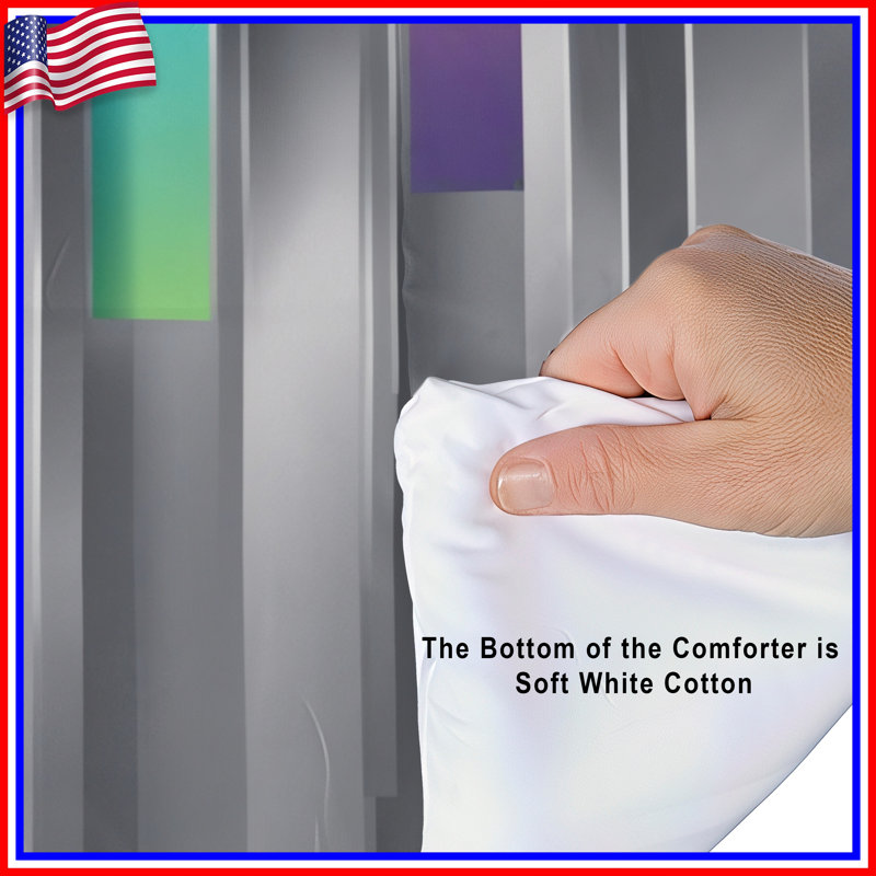 Vertical Gradient Bars Comforter, Twin Extra Long