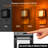 Black Dimmable Orange Glow LED Night Light, Pure Light Sensor-118823629