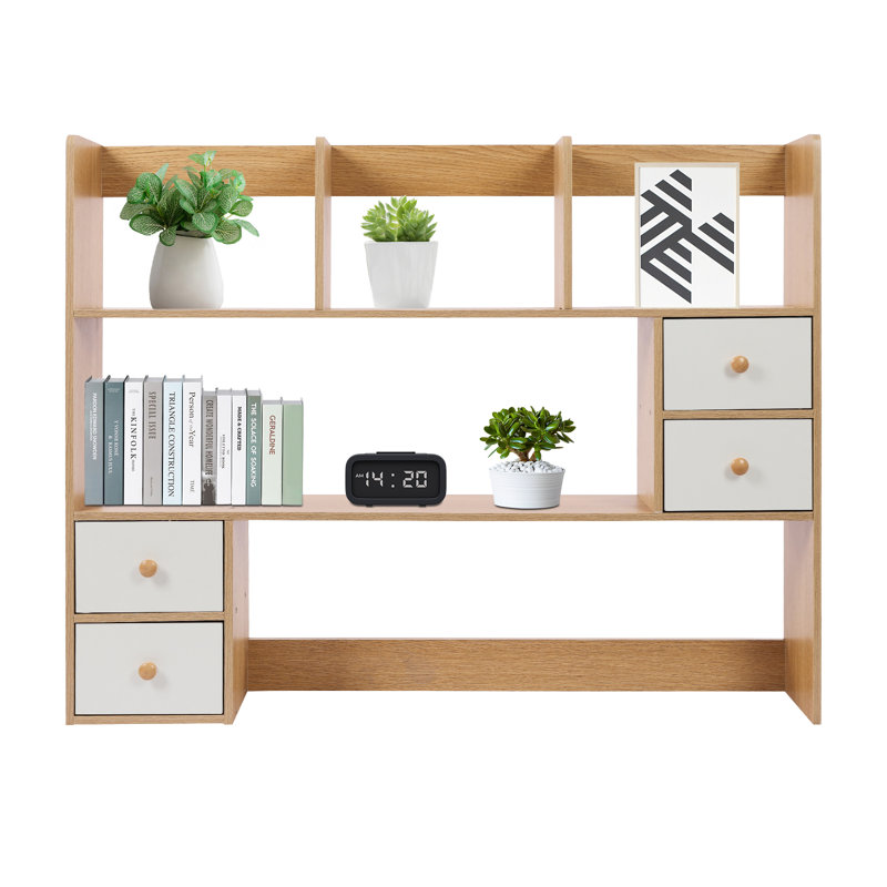 Support de rangement de bureau, Jaune/blanc
