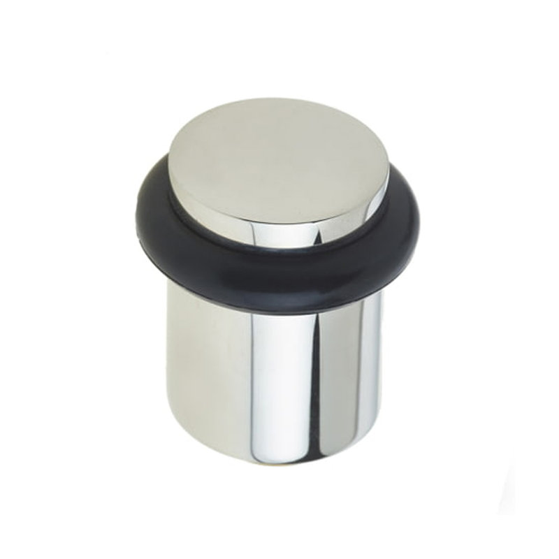 Brass Floor Door Stop, Polished Nickel