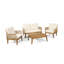 Ensemble de conversation, causeuse, table basse et 2 fauteuils club