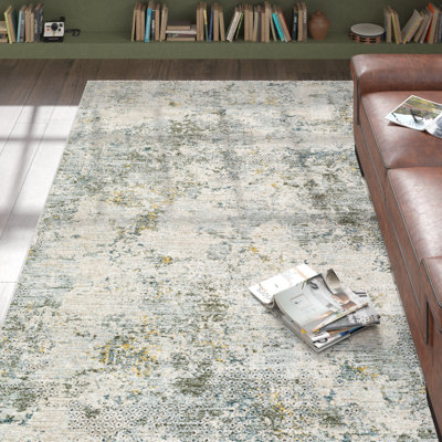 Chloe Abstract Dusty Sage Area Rug