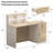 Jerrylee Rectangle Synthetic Laminate Reception Desk with Filing Cabinet