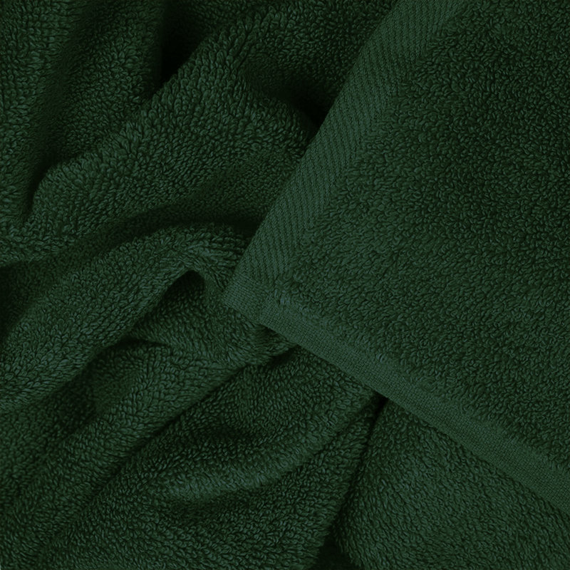 Luxury Egyptian-Quality Cotton Hand Towel Set, Dark Green