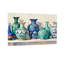 Vases en céramique tendance bleu et vert avec motifs de poissons-1280264884
