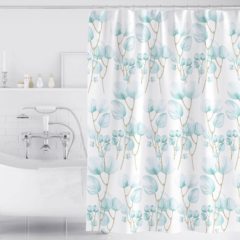 Quick-Dry Polyester Shower Curtain, 79"H x 79"W
