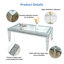 Table basse rectangulaire à miroir de luxe avec incrustation de diamants broyés